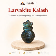 Load image into Gallery viewer, Natural Larvikite crystal Kalash by Evashu Crystals - view 1 - 01 hero larvikite kalash