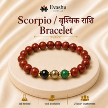 Load image into Gallery viewer, Scorpio / Vrishchik Rashi (वृश्चिक राशि) Bracelet product hero on pedestal