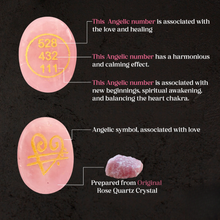 Load image into Gallery viewer, Rose Quartz Healing Coin with Zibu Symbol – Healing Crystal for Love, Compassion & Emotional Balance