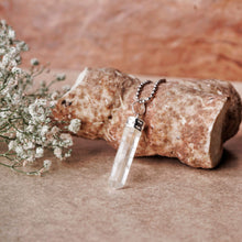 Load image into Gallery viewer, Clear Quartz Pendant – Healing Pencil Necklace, Clear Quartz Crystal for Energy, Clarity & Focus
