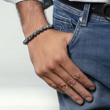 Load image into Gallery viewer, A collection of Larvikite bracelet showcasing different styles and sizes along with their Larvikite bracelet benefits.