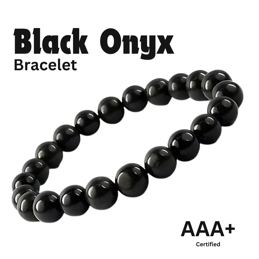 Black Onyx Bracelet Helps in Strength, Protection, and Focus Suitable  for Unisex
