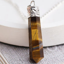 Load image into Gallery viewer, Eye of the Tiger Pendant – Pencil Necklace for Protection, Confidence & Focus