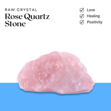 Load image into Gallery viewer, Raw Rose Quartz Stone - Helps in Love, Compassion, and Emotional Healing - Suitable for All