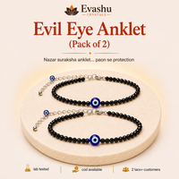 Certified Natural Evil Eye with Black Tourmaline Anklet Pack - Nazar Protection & Grounding Support | Buy Online