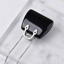 Load image into Gallery viewer, Black Tourmaline Mini Handbag Pendant – Symbol of Guarding, Grounding, and Shielding – Perfect for Daily Wear