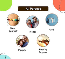 Load image into Gallery viewer, 7 Chakra Crystal & Black Obsidian Beads Bracelet for Men & Women — Healing Stone for Energy Cleansing, Chakra Balancing & Spiritual Growth