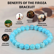 Load image into Gallery viewer, Firoza (Turquoise) Bracelet β Symbol of Love, Friendship & Positive Energy | Healing Crystal & Stone