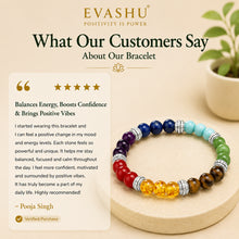 Load image into Gallery viewer, 7 Chakra Bracelet – Natural Stone Bracelet for Energy Balance & Everyday Wear | Unisex Crystal Jewellery
