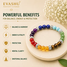 Load image into Gallery viewer, 7 Chakra Bracelet – Natural Stone Bracelet for Energy Balance & Everyday Wear | Unisex Crystal Jewellery