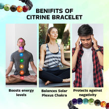 Load image into Gallery viewer, Certified 7 Chakra Crystal Bracelet with Black Obsidian – Energy Healing & Spiritual Balance | Unisex