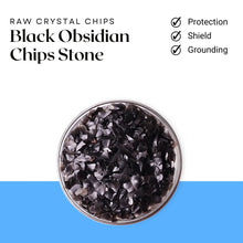 Load image into Gallery viewer, Black Obsidian Chips Stone – Symbol of Protection, Grounding, and Truth – Perfect for Decoration