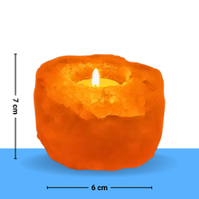 Load image into Gallery viewer, Himalayan Rock Salt Stone Lamp Tea Light Candle Holder – Healing Crystal Decor