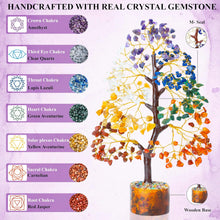 Load image into Gallery viewer, Combo 7 Chakra Healing Bracelet & 7 Chakra Crystal Tree Set - Wealth, Growth, Health and Peace