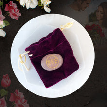 Load image into Gallery viewer, Rose Quartz Healing Coin with Zibu Symbol – Healing Crystal for Love, Compassion & Emotional Balance