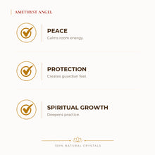 Load image into Gallery viewer, Certified Natural Amethyst Angel Figurine - Peace & Protection | Buy Online - Image 2