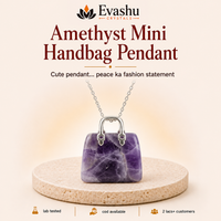 Certified Natural Amethyst Mini Handbag Pendant - Daily Calm & Emotional Ease | Buy Online