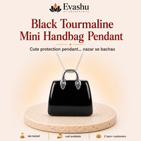 Certified Natural Black Tourmaline Mini Handbag Pendant - Daily Protection & Grounded Energy | Buy Online