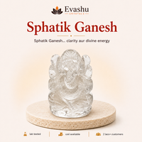 Certified Natural Sphatik Ganesh Idol - Clarity & Divine Protection | Buy Online