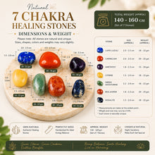 Load image into Gallery viewer, 7 Chakra Stone Tumble Set – Natural Healing Crystal Stones for Reiki, Meditation & Energy Balancing | Chakra Crystal Kit