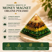 Load image into Gallery viewer, Original Money Magnet Orgone Pyramid – Crystal Décor Piece for Prosperity, Confidence & Positive Energy | Home, Office & Vastu Décor