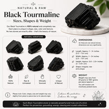 Load image into Gallery viewer, Black Tourmaline Stone – Natural Crystal for Grounding, Protection & Positive Space Décor | Healing Crystal for Home, Meditation & Gifting