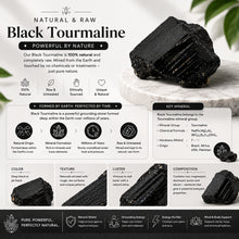 Load image into Gallery viewer, Black Tourmaline Stone – Natural Crystal for Grounding, Protection & Positive Space Décor | Healing Crystal for Home, Meditation & Gifting