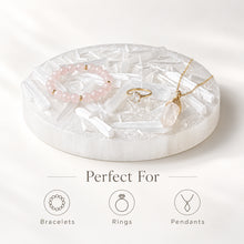 Load image into Gallery viewer, Raw Selenite Plate for bracelets rings and pendants