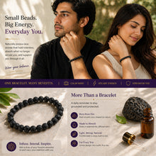 Load image into Gallery viewer, Grounding & Protection - Lava Stone Bracelet for steady energy, focus, and a strong everyday foundation