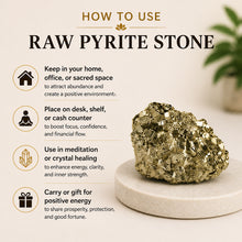 Load image into Gallery viewer, Raw Pyrite Stone – Natural Crystal for Prosperity, Confidence & Protection | Home, Office & Vastu Décor