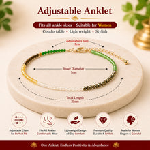 Load image into Gallery viewer, Pack of 2 Money Magnet Anklet (Dhan Yog) – Crystal Anklet for Prosperity, Confidence & Daily Wear | Wealth-Inspired Jewellery for Women