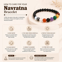 Load image into Gallery viewer, Pack of 2 Navratna Bracelet – Natural 9 Gemstone Bracelet for Balance, Harmony & Everyday Wear | Unisex Crystal Jewellery