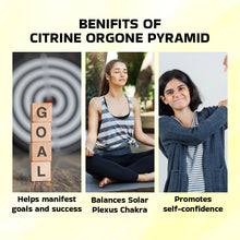 Load image into Gallery viewer, Reiki Healing & Vastu Feng Shui Yellow Citrine Orgone Pyramid - Manifestation, Success & Prosperity