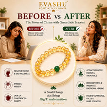 Load image into Gallery viewer, Citrine & Green Jade Bracelet – Natural Stone Bracelet for Wealth, Prosperity & Everyday Wear | Unisex Crystal Jewellery