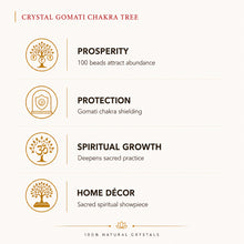 Load image into Gallery viewer, Crystal Gomati Chakra Tree – 100 Beads | Prosperity, Positive Energy & Spiritual Protection for Home & Office
