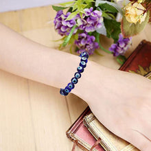 Load image into Gallery viewer, Protection & Blessings: Spiritual Evil Eye Blue Stone Bracelet for Men, Women & Kids