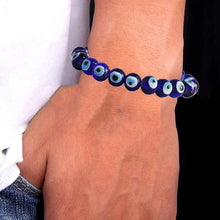 Load image into Gallery viewer, Protection & Blessings: Spiritual Evil Eye Blue Stone Bracelet for Men, Women & Kids