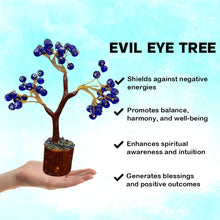 Load image into Gallery viewer, Blue Evil Eye Tree for Protection, Good Luck & Stability| Showpiece for Home, Table, Office