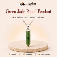 Certified Natural Green Jade Pencil Pendant - Prosperity & Family Harmony | Buy Online
