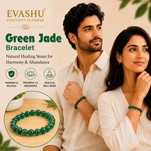 Load image into Gallery viewer, Green Jade Bracelet – Natural Stone Bracelet for Balance, Prosperity & Everyday Wear | Unisex Crystal Jewellery