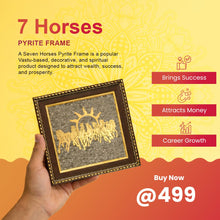 Load image into Gallery viewer, 7 Horses Raw Pyrite Frame – Symbol of Success, Wealth, and Rapid Growth – Perfect for Home & Office