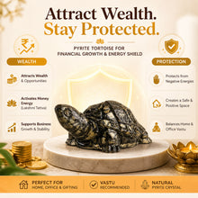 Load image into Gallery viewer, Pyrite Tortoise (Kachua) for Wealth, Business Growth & Energy Protection | Powerful Vastu Remedy for Office & Desk