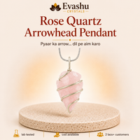 Certified Natural Rose Quartz Arrowhead Pendant - Love & Compassion | Buy Online