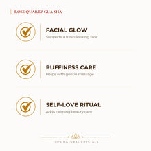 Load image into Gallery viewer, Certified Natural Rose Quartz Gua Sha - Facial Glow & Puffiness Care | Buy Online - Image 2