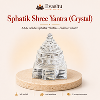 Certified Natural Sphatik Shree Yantra - Wealth Alignment & Meditation Focus | Buy Online
