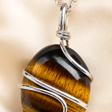 Load image into Gallery viewer, Certified Natural Tiger Eye Tumble Pendant - Courage & Sharp Focus | Buy Online - Image 7