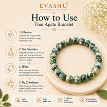 Load image into Gallery viewer, Tree Agate Bracelet – Natural Stone Bracelet for Grounding, Balance & Everyday Wear | Unisex Crystal Jewellery