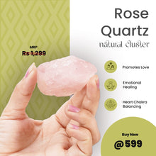 Load image into Gallery viewer, Raw Rose Quartz Stone - Helps in Love, Compassion, and Emotional Healing - Suitable for All
