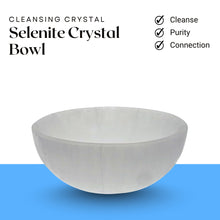 Load image into Gallery viewer, Selenite bowl used for cleansing and charging healing crystals