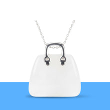 Load image into Gallery viewer, Clear Quartz Mini Handbag Pendant – Symbol of Energy, Amplification, and Clarity – Perfect for Daily Wear - Close Up Detail Texture | Natural Sphatik, Seven Chakra Crystal Ring for Chakra Balance & Energy Alignment